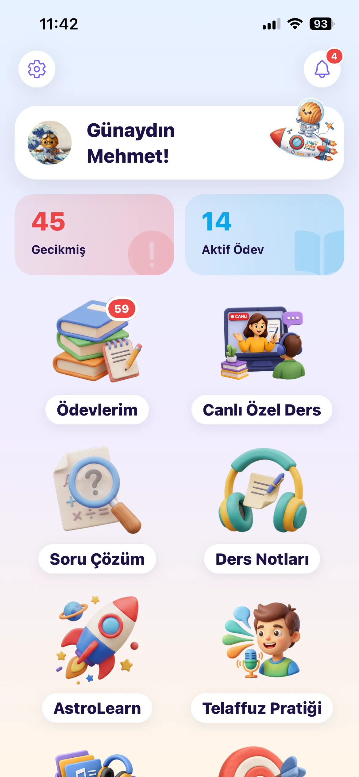 Madlen Okul, Ana ekran