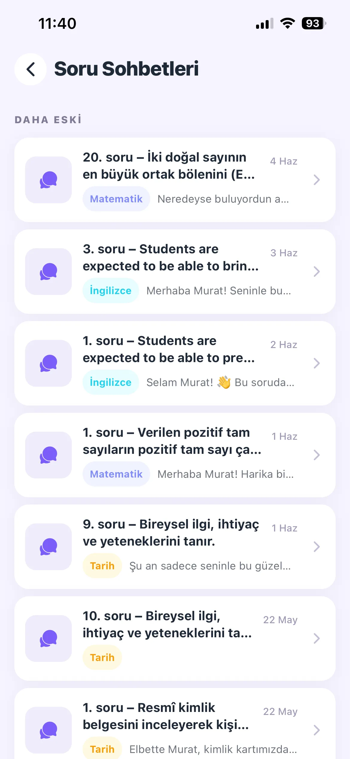 Question Chats